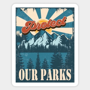 PROTECT OUR PARKS VINTAGE POSTER Sticker